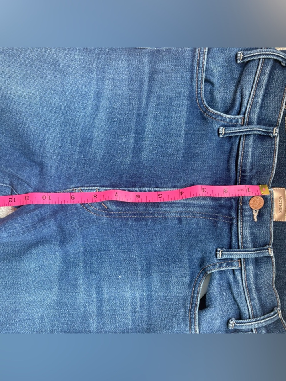 MOTHER The Hustler Ankle Fray Jeans Size 28  Raw Hem Crop Denim - Picture 8 of 9